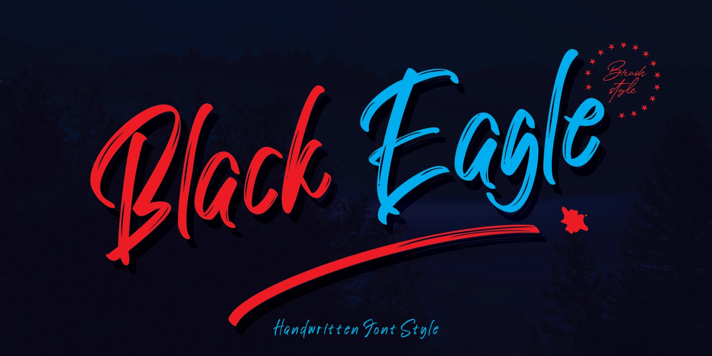 Beispiel einer Black Eagle-Schriftart